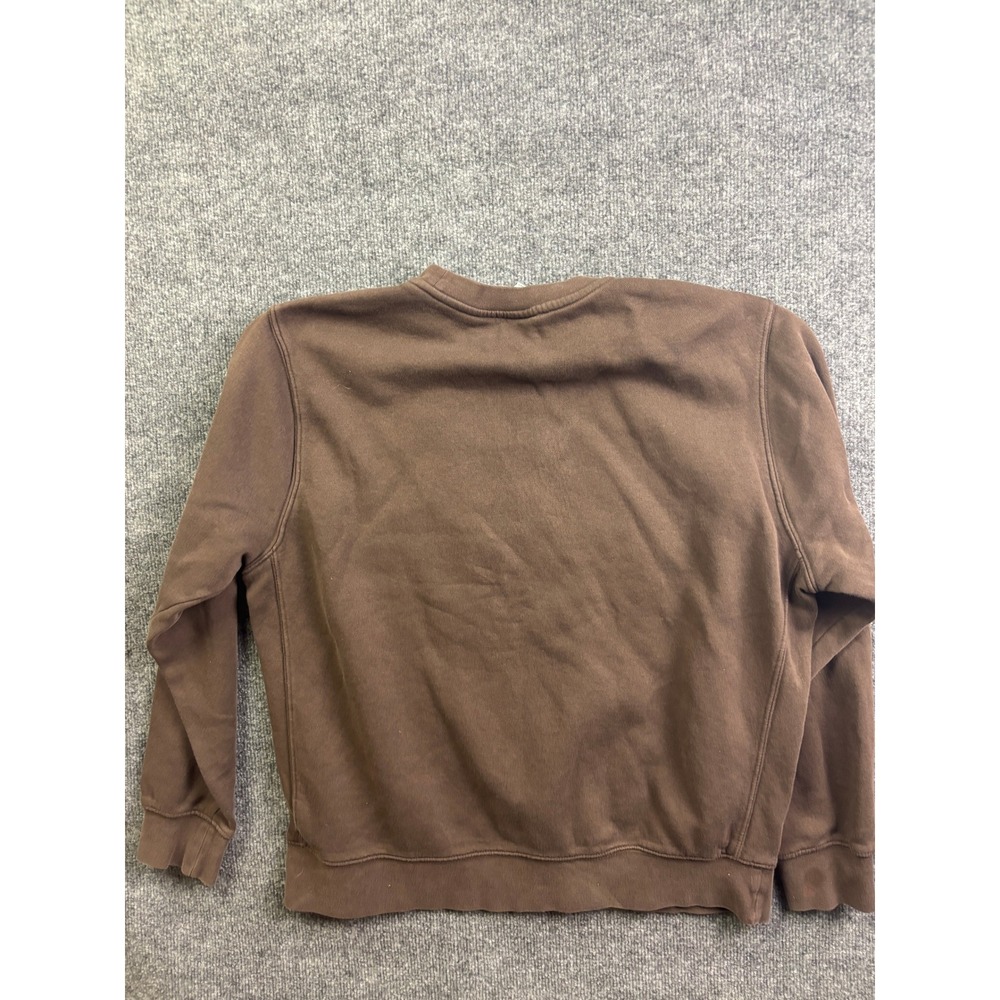 Nike Crewneck Sweatshirt Mens L Brown Embroidered Logo Fleece Pullover - Picture 8 of 8